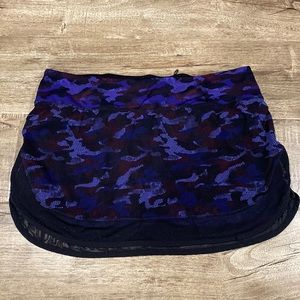 Lululemon Purple Camo Hotty Hot Skirt